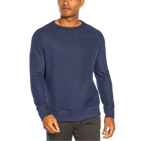Banana Republic Men’s Waffle Crew Sweatshirt Mid-weight Navy Size XL - Picture 1 of 4